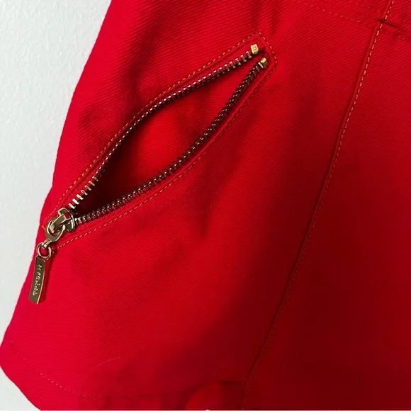Nygard Red Moto Peplum Vest Gold Zippers Med - Picture 3 of 12